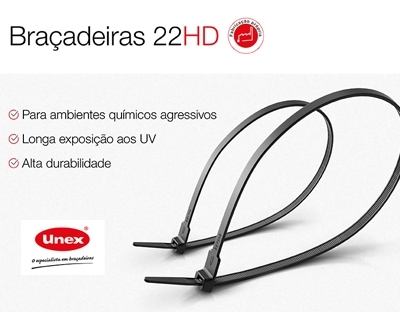 Braçadeiras 22HD da Unex : para ambientes agressivos